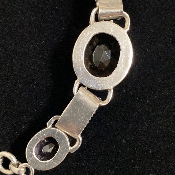 *SOLD*STERLING SILVER BOLD MULTI GEMSTONE LINK BRACELET - Picture 8 of 10